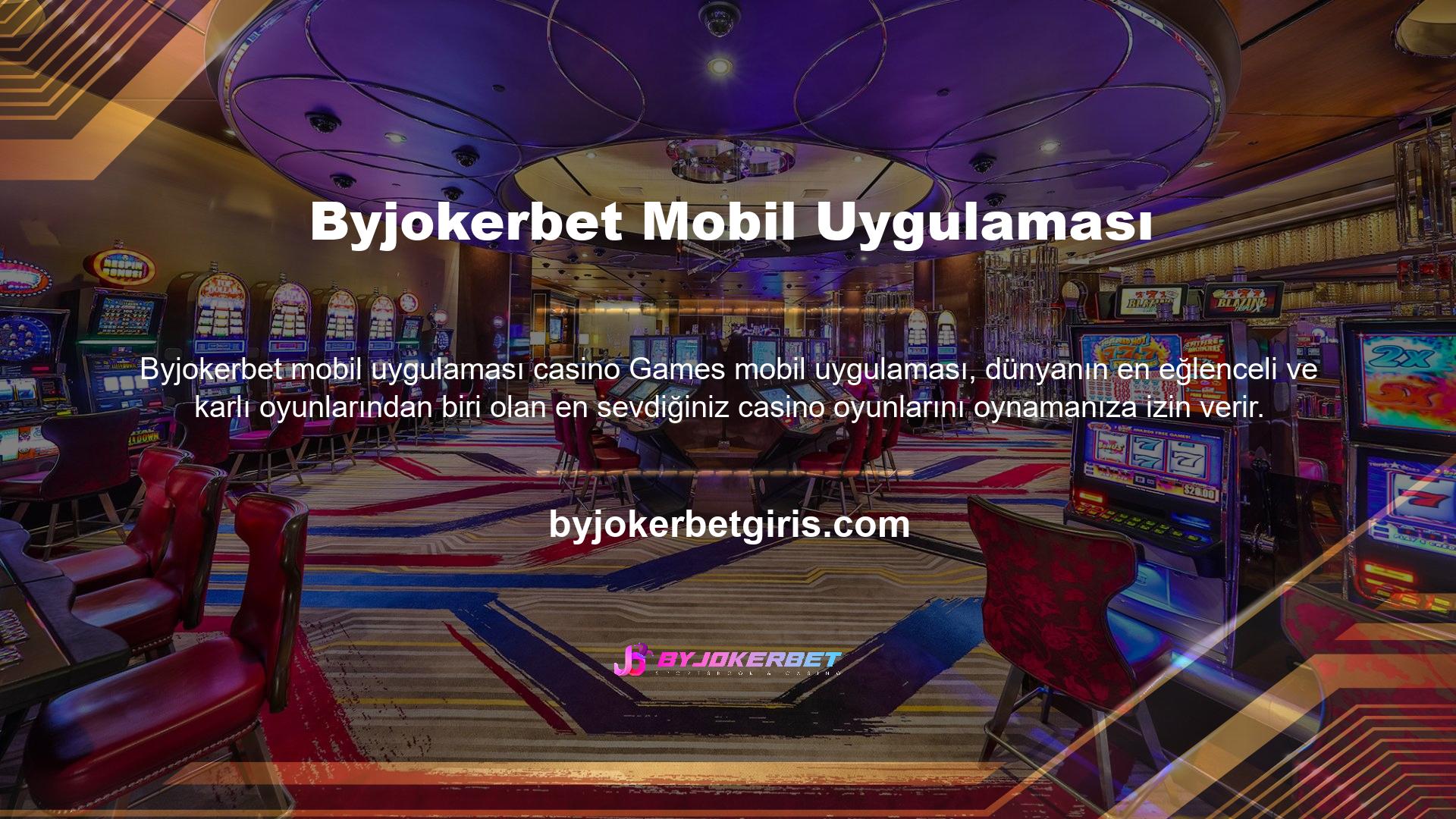 Byjokerbet web sitesi, casino oyunlarında rol oynayan bir hizmet sağlamak için oluşturuldu ve bu sektörde dünya çapında artan sayıda kullanıcı ile önemli bir etki yaratmayı başardı